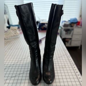 BOC Black Leather Knee-High Boots